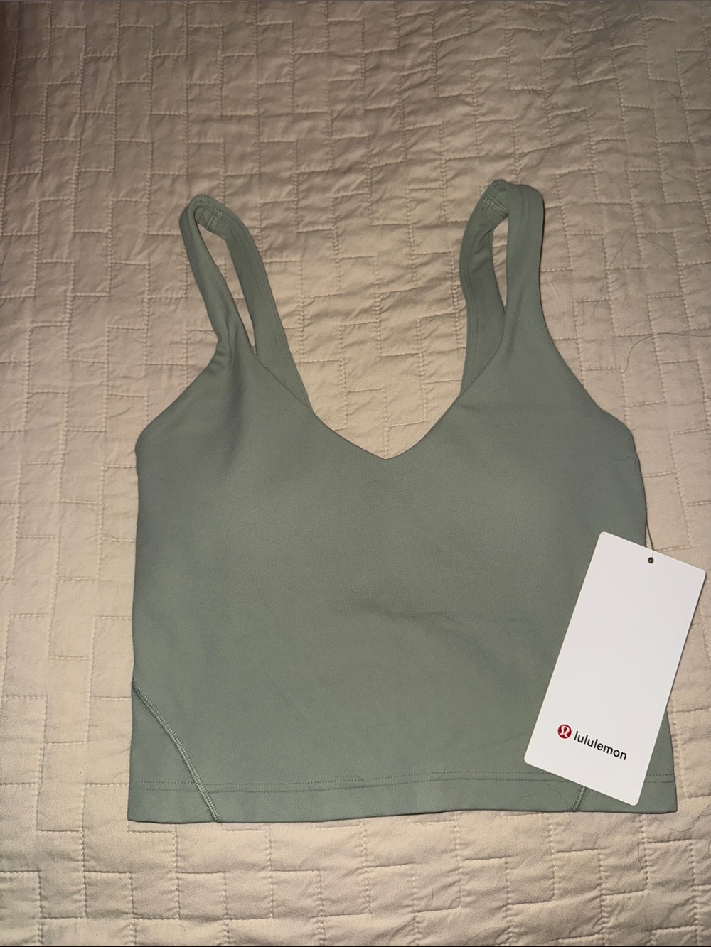 lululemon athletica Sage Green V‑Neck Tank Bralette